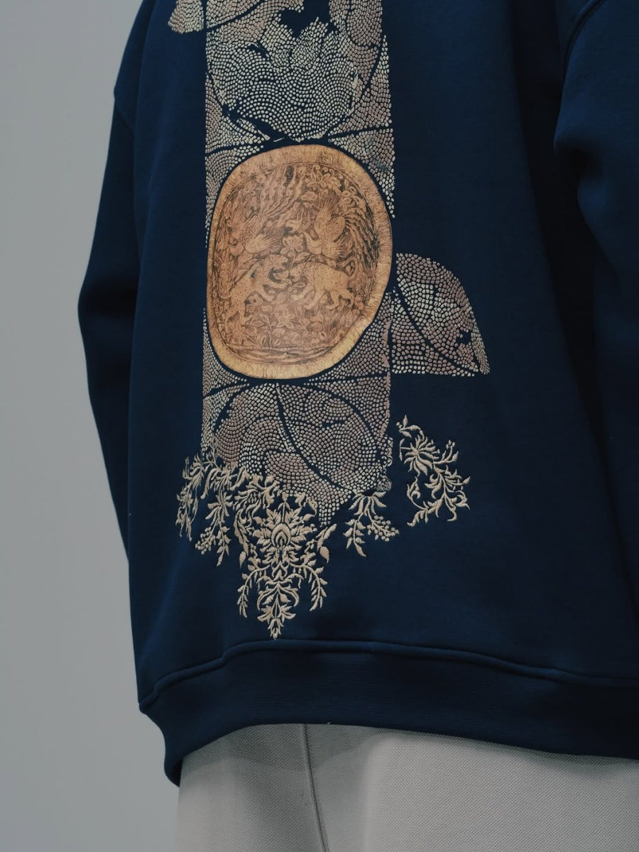 Oversized Sweatshirt with Fluffy Print