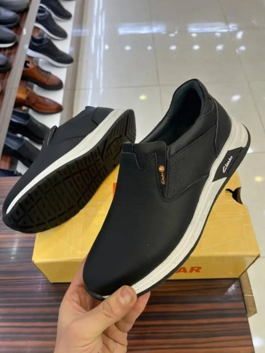 Men's Solid Color Leather Shoes