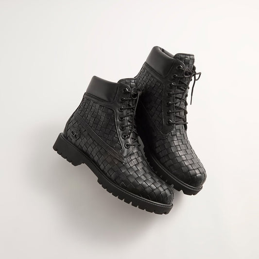 Woven Leather Boots