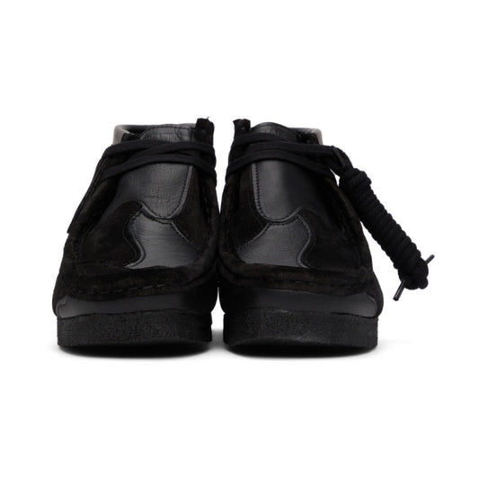 Black Patch Desert Boots