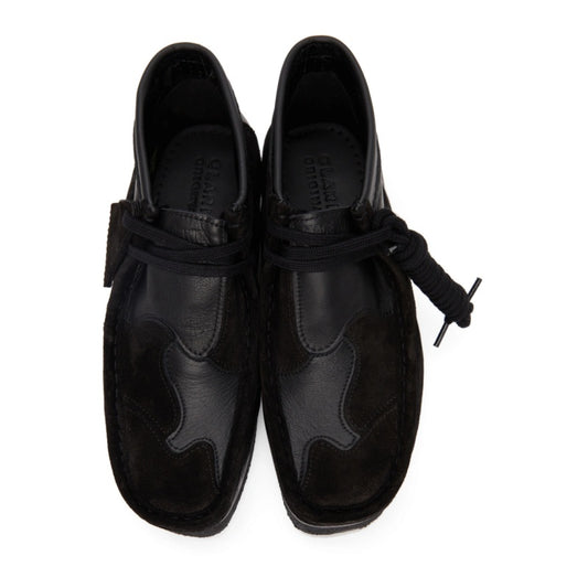 Black Patch Desert Boots