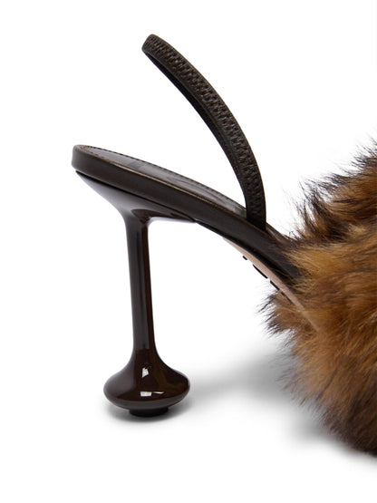 Fur Heeled Sandals