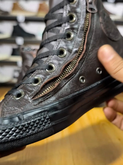 Zipper Leather Shoes