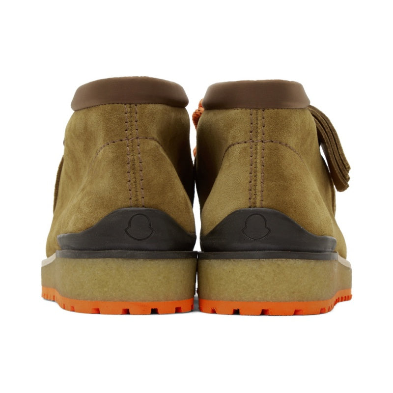 Paneled Ankle-High Suede Quilted Boots