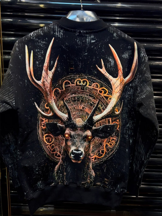 Men's Digital Print Rhinestone Sparkle Top