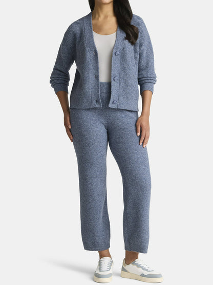 Women's Cardigan & Pants Sweater Set