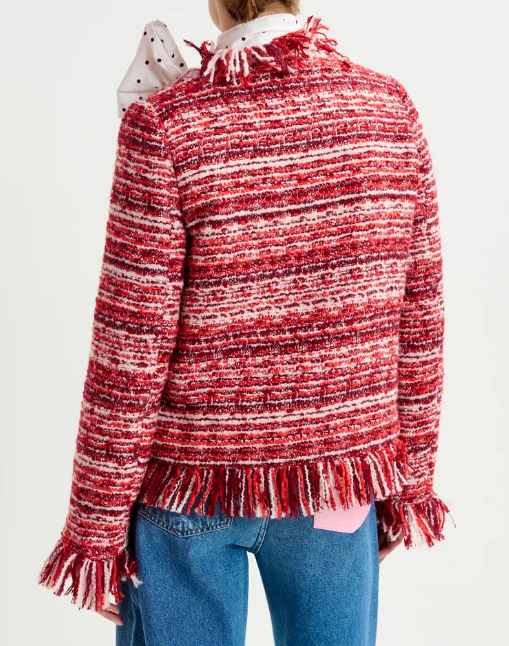 Chic Fringed Tweed Jacket