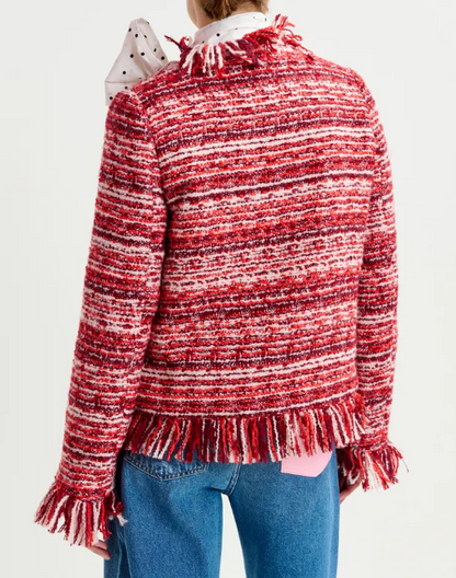 Chic Fringed Tweed Jacket