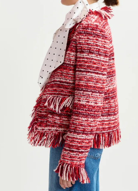 Chic Fringed Tweed Jacket