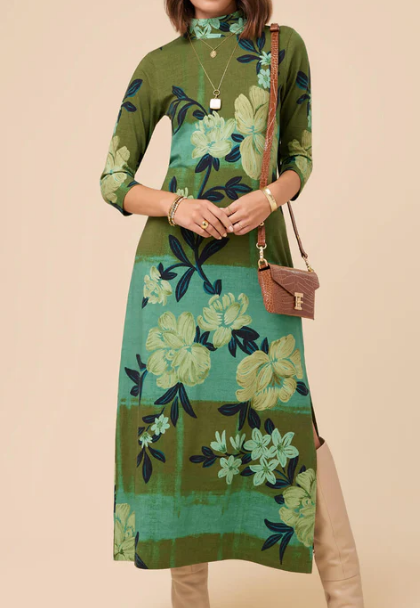 Classy Floral Stretch Maxi Dress