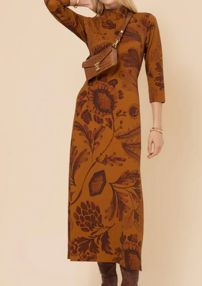 Classy Floral Stretch Maxi Dress