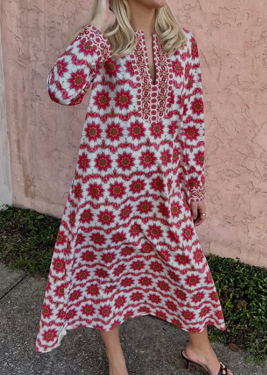 Floral Holiday Caftan