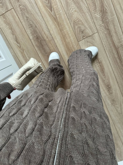 Zip-Knit Pants Set