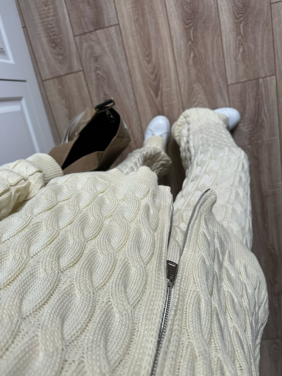Zip-Knit Pants Set